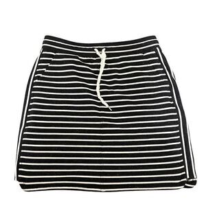 Talbots Navy & White Striped Skirt New XS Petite